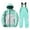 Blue-kid snow suits, variant on PXLKNZH Little Ones Big Kids Snow Suit for Boys Girls Winter Ski Hooded Jacket & Adjustable Strap Pants Set Windproof Waterproof Warm Ski Snow Suit,Mint Green,5 Years