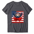thumbnail image 2 of Goodtrade8 Womens Short Sleeve Shirts 4th of July Independence Day Pullover USA Years Anniversary Graphic Summer Casual Red White and Blue Fashion Tops for Women American Flag, 2 of 6