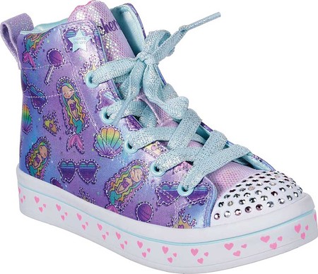 skechers kids' twi-lites-princess party sneaker