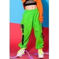 thumbnail image 5 of Rolanko Girls Cargo Pants for Kids Loose Streetwear Hip Hop Dance, 5 of 6