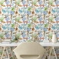 thumbnail image 2 of Ambesonne Ocean Themed Peel & Stick Wallpaper for Home, Nautical Fish Corals, 13"x36", Pale Caramel Sea Blue, 2 of 5