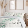 thumbnail image 6 of Ambesonne Adventure Duvet Cover Set, Words Antlers Arrows, 2-Calking, Charcoal Grey Sea Green, 6 of 7