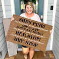 thumbnail image 4 of Welcome Mats for Front Door Outdoor Entry Funny Concert Persuasion She'S Fine She Wasn'T Doing Anything Funny Cute Doormat Door Mat Welcome Friends Doormat Funny Doormat New Home Door Mat, 4 of 7