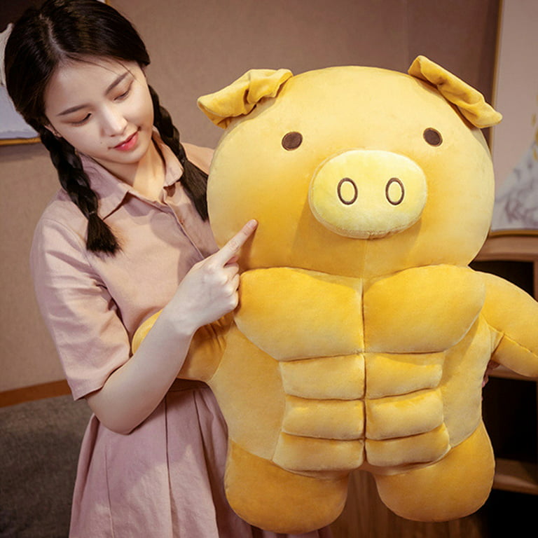 Sunflower Pig & Lion Plush Toys Stuffed Cute Expression Bear Face Animal  Doll Cartoon Soft Pillow