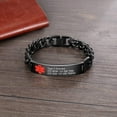 thumbnail image 3 of Custom Emergency Medical Alert Bracelet - Free Engraving, Ships Next Day, Non-Tarnish Titanium Steel, Size 7.5-9.5 inches, Medical ID Bracelet for Men & Women, Durable & Comfortable, 3 of 19