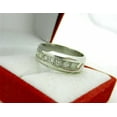 thumbnail image 2 of Men's Channel Set Diamond Ring, Men's Diamond Engagement Wedding Ring, 2.7 Ct Simulated Diamond, 925 Sterling Silver, Anniversary Gift Ring For Husband, 2 of 4