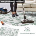 thumbnail image 5 of Green Flower Outdoor Rug 5x8 Ft - Reversible Patio Rug Outdoor Camping Rugs, Farmhouse Vintage Boho Leaf Spring Washable Indoor Outdoor Area Rugs, Non-Slip Outdoor Carpet Runner for Deck/Porch, 5 of 8