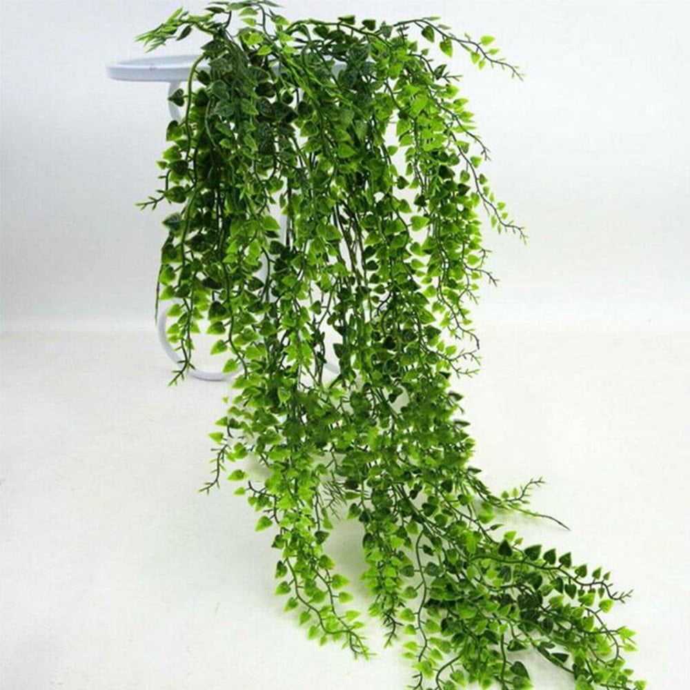 Artificial Hanging Plants Basket Pot Fake Vine Trailing Indoor House Ivy Plants