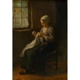 thumbnail image 3 of Jozef Israëls 18x24 Black Modern Framed Museum Art Print Titled - The Young Seamstress, 3 of 5