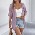 thumbnail image 5 of FNFYFH Womens Short Sleeve Crochet Cardigan Open Front Kimonos Cardigans Hollow Out Beach Cover Ups, 5 of 8