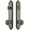 Antique Pewter, variant on Grandeur 839821 Arc Solid Brass Tall Plate Single Cylinder Keyed Entry Set - Grey