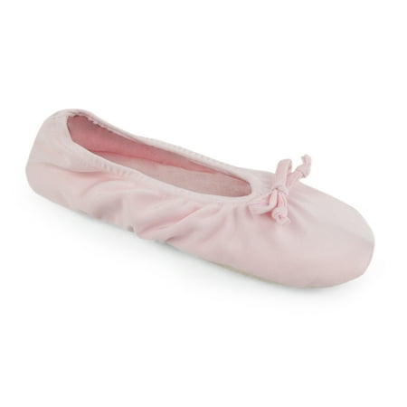 MUK LUKS Women's Stretch Satin Ballerina Slipper
