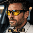 thumbnail image 6 of Sport Wrap Hd Night Day Driving Vision Sunglasses Yellow High-Definition Glasses, 6 of 11