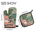 thumbnail image 2 of Yayeee Oven Mitts and Pot Holder Set of 2 Heat Resistant Kitchen Gloves Baking Hot Pad, Pink and White Cat, 2 of 5