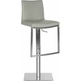 thumbnail image 3 of SAFAVIEH Ember 34" Bicast Leather Bar Stool, Grey, 3 of 4