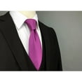 thumbnail image 6 of Mens Tie Luxury Neckties Fuschia Solid Skinny Size 2.36", 6 of 6