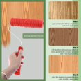 thumbnail image 3 of 4Pcs Wood Graining Painting Tool Set, M21 MS16 Grain Texture Pattern Roller with Handle, for DIY Floor Furniture Home, 3 of 6