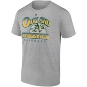 Mens Majestic Heathered Gray Oakland Athletics Trifecta T-Shirt