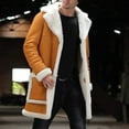 thumbnail image 4 of LEEy-world Light Winter Jackets for Men Men's Flannel Shirt Jacket with Hood Long Sleeve Quilted Lined Plaid Coat Button Thick Hoodie Outwear Winter Yellow,L, 4 of 5