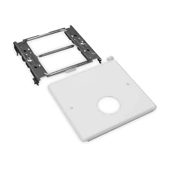 Wiremold G4047AX 2-Gang Cover Plate Single Round Opening, Gray