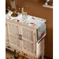thumbnail image 4 of Merry Christmas Red Truck Table Runner 70 Inches Long, Rustic Xmas Truck Cardinalis Snow Landscape Frosty Tree Table Runner Washable Christmas Table Runner for Holiday Party Deocrations, 13" x 70", 4 of 8