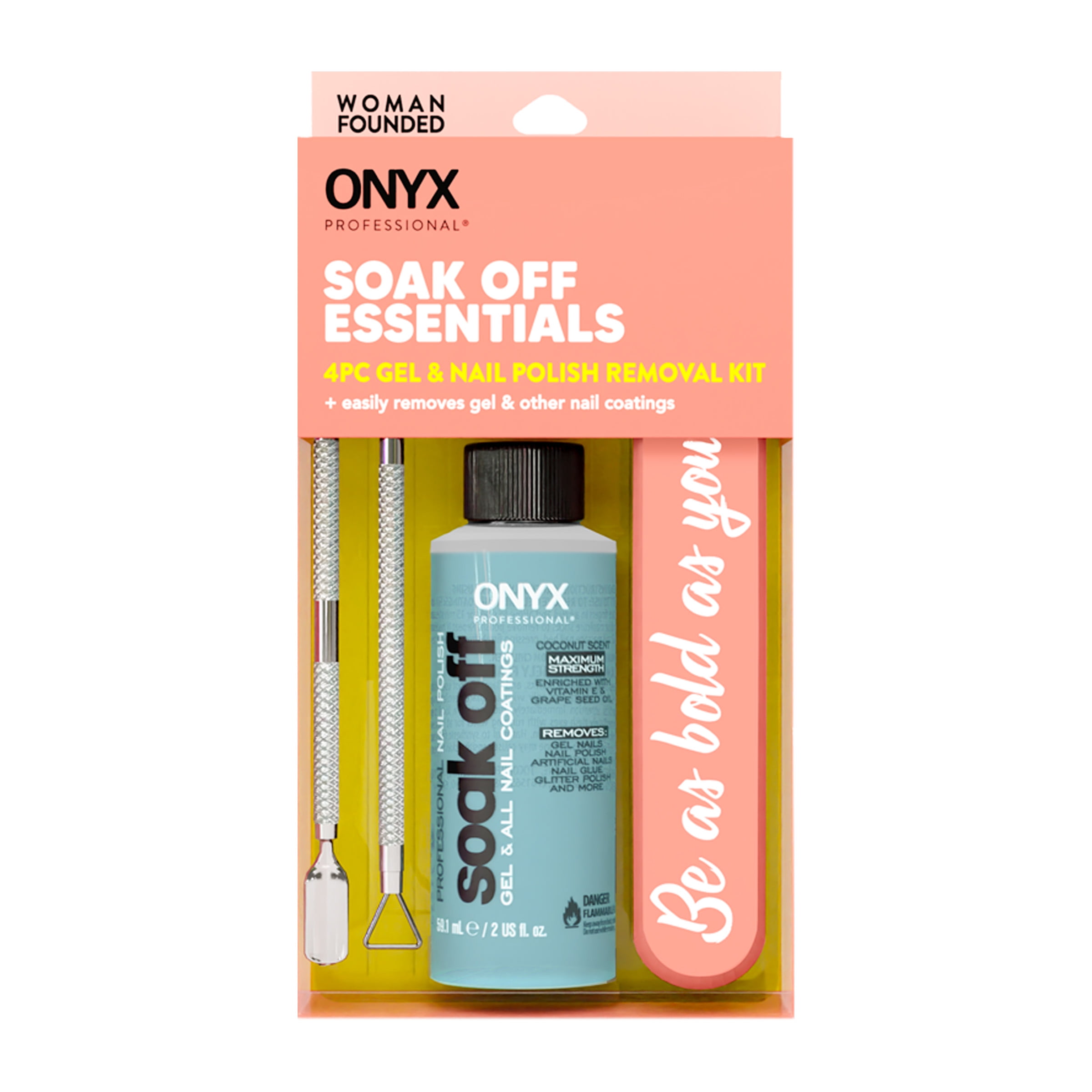 ONYX Professional, Soak Off Essentials, 4 PC Gel & Nail Polish Removal Kit