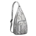 thumbnail image 1 of Hawaiian Print Sling Backpack - Colorful Monstera & Palm Leaf Design Crossbody Bag, Fashionable Multi-Functional Pack, 1 of 4