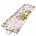 thumbnail image 2 of Watercolor Floral Truck 2'x6' Runner Rug, Spring Garden Butterflies Pink Plaid Washable Non-Slip Area Rugs for Hallway Kitchen Floor Bedroom Entryway, Laundry Carpet Decoration Indoor Mat, 2 of 9