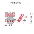 thumbnail image 4 of Kids Cartoon Love Happy Elephant Wall Sticker-Home Art Interior Decoration Any Room Nursery Mural Waterproof Vinyl Decal- Size : 10" x 7", 4 of 4