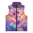 thumbnail image 4 of Pzuqiu Dragon Kid Outerwear Vest Size 4 Fashion Zipper Winter Sleeveless Jacket with Pockets Stand Collar Warm Vests for Kids Polyester Toddler Girl Clothes for Daily Life, 4 of 7