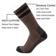 thumbnail image 2 of Calcetines de lana Cerebro Merino para hombre, senderismo, marrón/negro, 2 of 8