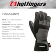 thumbnail image 5 of HOTFINGERS Men's Focus Cold-Weather Gloves, Color: Dark Heather Gray/Black, Size: XL, 5 of 6