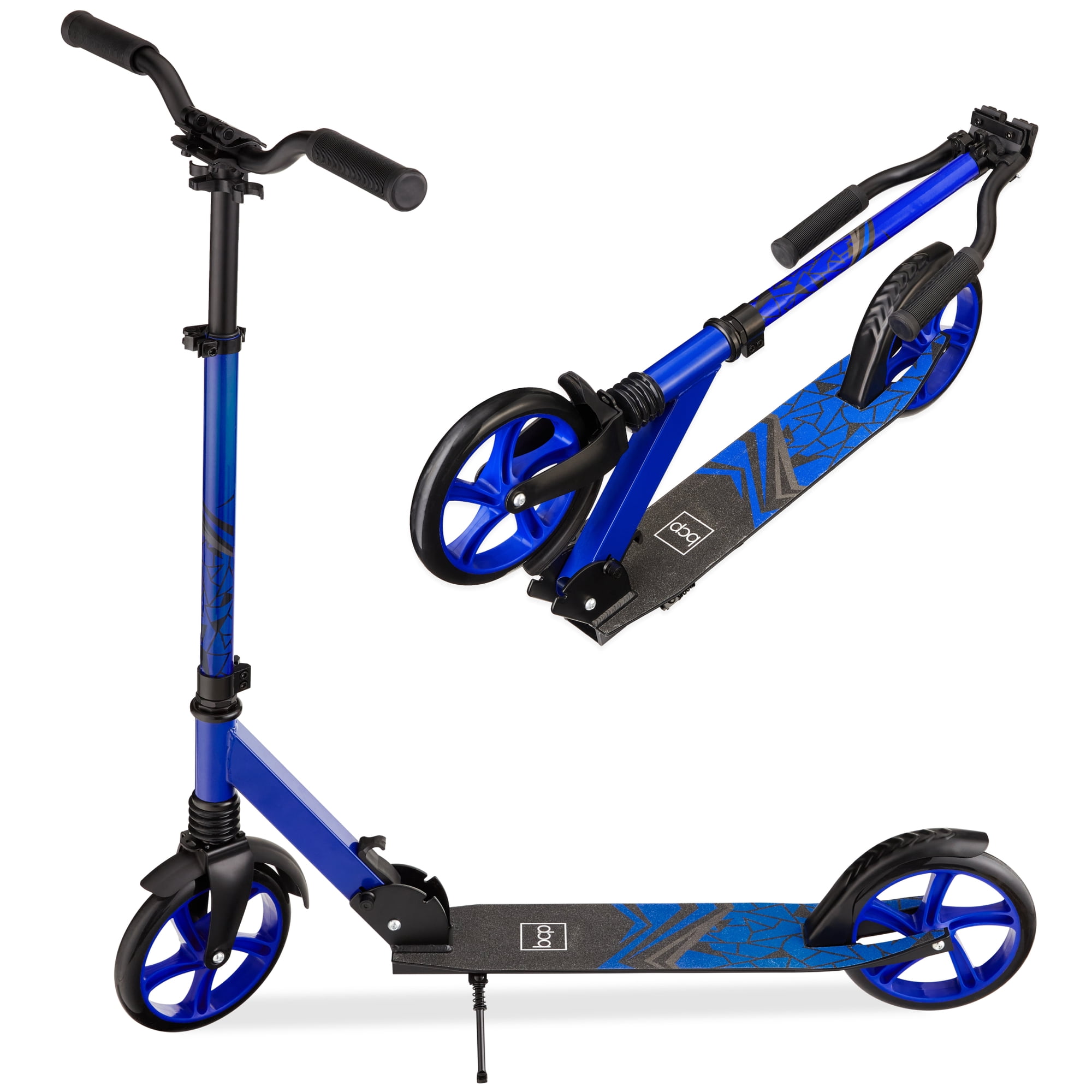 Best Choice Products Kick Scooter for Kids, Teens & Adults, Foldable Large Wheel Scooter with Suspension - Blue