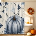 thumbnail image 3 of Shower Curtains for Bathroom-36"x72",Watercolor Thanksgiving Pumpkin Waterproof Bath Curtain Grommet Shower Curtain Set with Hooks, 3 of 9
