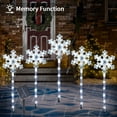 thumbnail image 3 of Luces solares para caminos con forma de copos de nieve BRIGHTDECK, impermeables, paquete de 5, 3 of 7