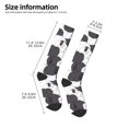 thumbnail image 2 of Fotbe Black And White Sheeps Calcetas Divertidas Estampadas para Hombre y Mujer, Calcetas de Algodón hasta la Rodilla para Caminar, Correr, Enfermería y Embarazo, 2 of 6