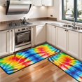 thumbnail image 3 of Kitchen Rugs Sets Of 2,Colorful Tie Dye Symmetric Pattern Anti Fatigue Kitchen Mat Rugs Non Slip Washable,Decorative Kitchen Floor Mats for Kitchen,Sink,Laundry,17"x47"+17"x47", 3 of 5