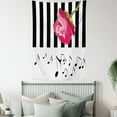 thumbnail image 3 of Modern Tapestry, Hand Drawn Red Rose on Piano with Musical Notes Romantic Instrumental Art, Wall Hanging for Bedroom Living Room Dorm Decor, 40W X 60L Inches, Pink Black White, by Ambesonne, 3 of 5