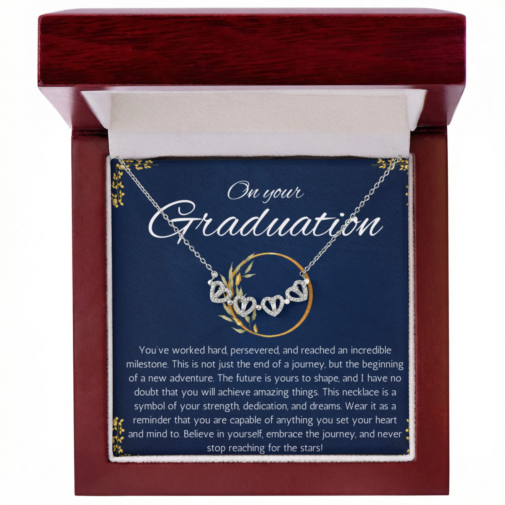 College Graduation Gift For Her, Phd Graduation Gift Necklace for Daughter, Magnetic Heart Jewelry for Graduation, High School Graduation