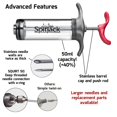 thumbnail image 5 of SpitJack SQUIRT 50 Meat Injector Kit with Case and Two Needles, 50ml Syringe, 5 of 7