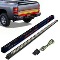 Nilight Truck Tailgate Light Strip 60" Aluminum FrameTriple Row Light Bar 1200 LED w/ Red Running Brake White Reverse Light Red Sequential Turn Signal