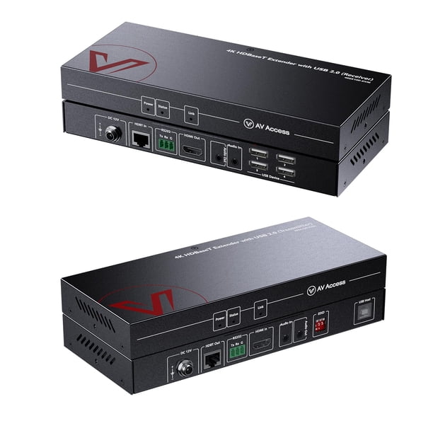 Extensor USB HDMI, acceso AV 4K, 60 Hz, 1080p sobre Cat6, 100 m