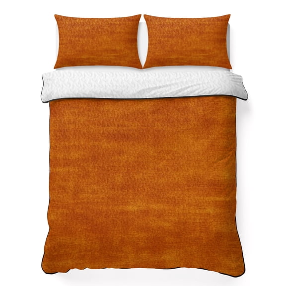 Quilts Twin XL Size Bedding Set, Vintage Dark Orange Lightweight Quilted Comforter, Modern Farmhouse Textured Rustic Soft Reversible Bedspread Coverlet with Pillow Covers for All Season, 68" x 98"