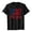 Black, variant on Casual Printed Short Sleeve Crew Neck Loose Fit Tee For And