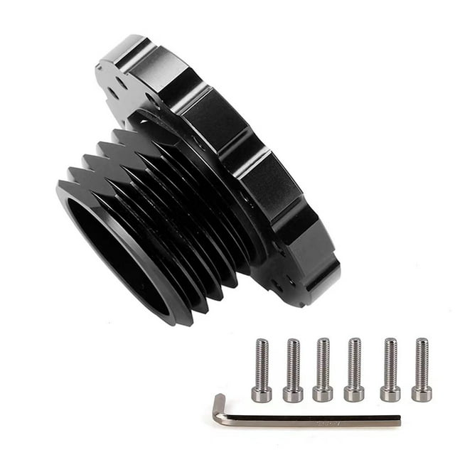 Car Steering Wheel Hub, Precise Replacement Steering Wheel Adapter for Thrustmaster T300 T500 PCD 73mm (Black)
