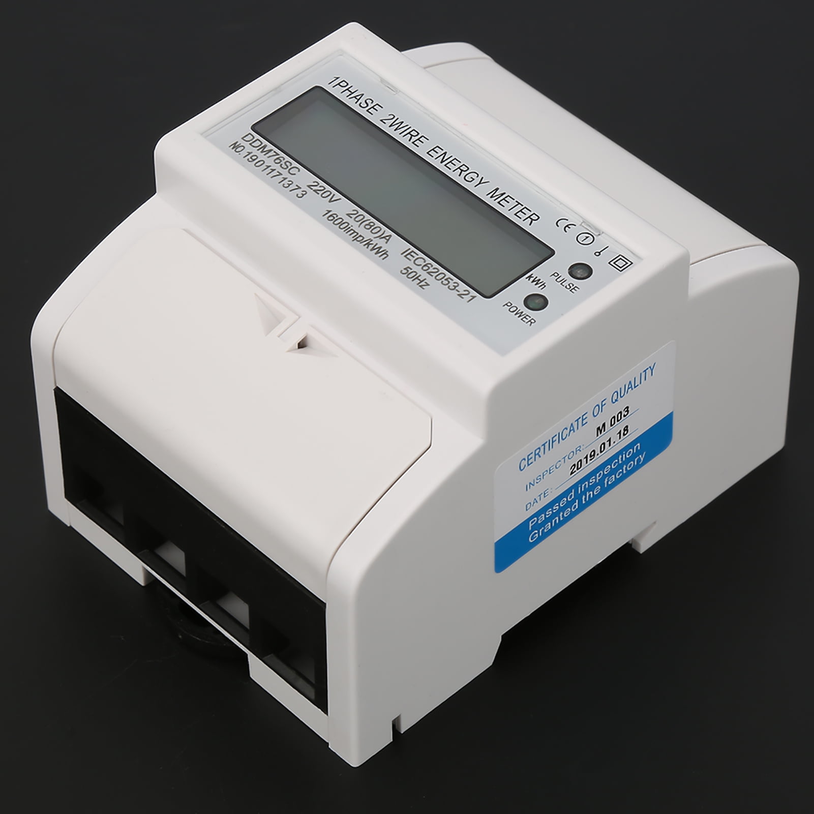 Light Weight Reliability DINRail Electric Meter 35mm Standard KWh