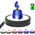 thumbnail image 1 of JAYEGT Variety Colors LED Light Non-Slip Rotating Display Stand , 66lbs Load, 360 Degree Photography Turntable for Glass Crystal Spherical Artwork (8.66inch / 6Color LED Light / Black / Rechargeable), 1 of 8