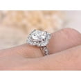 thumbnail image 6 of 1.25 Ct Moissanite and Moissanite Wedding Ring Cushion Cut with 18k Gold Plating, 6 of 6