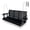 Black, variant on Innovaze 5 Ft Outdoor Wooden Porch Swing with Cupholders, Heavy Duty 880 LBS for 3 Seater,All-Weather resistant, Black