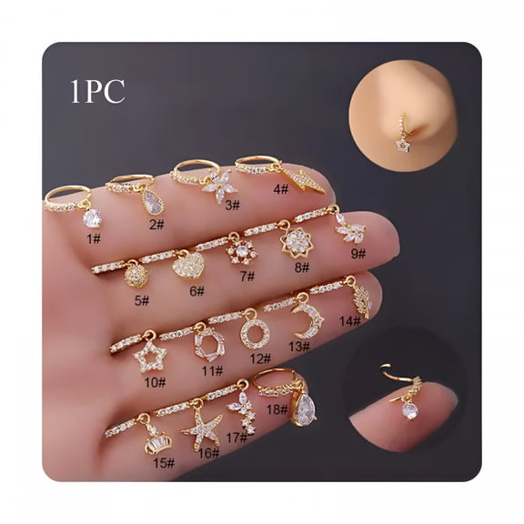 DESIGNICE Nose Ring Silver 18G, Hoop Piercing, Silver Nose Ring, 2 Pics